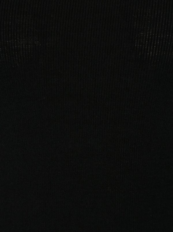Čierne puzdrové svetrové šaty s chokerom Dorothy Perkins Petite