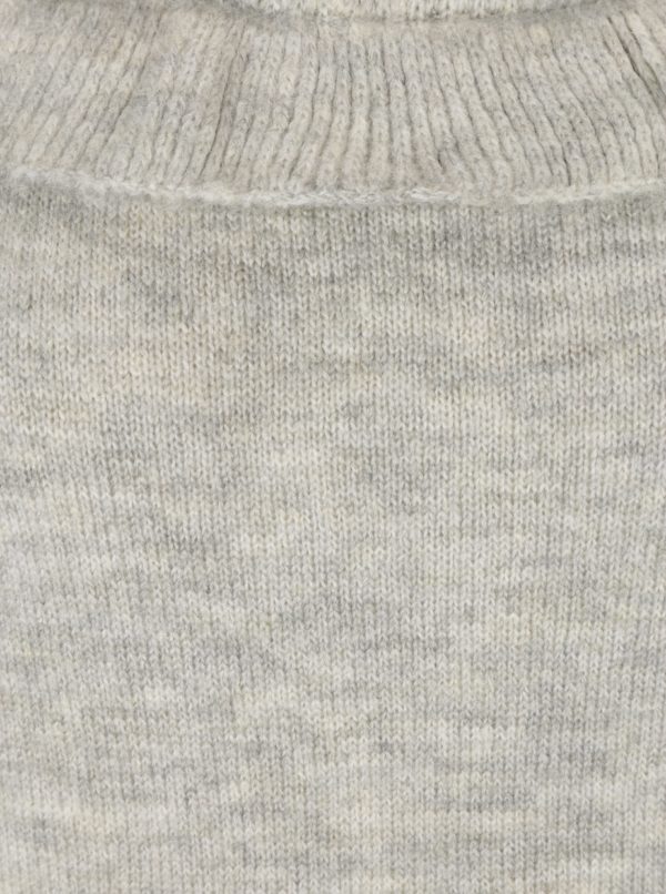 Sivý melírovaný sveter s odhalenými ramenami Dorothy Perkins