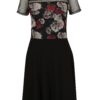 Čierne šaty s kvetovaným topom Dorothy Perkins