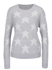 Svetlosivý sveter s motívom hviezd Haily's Star