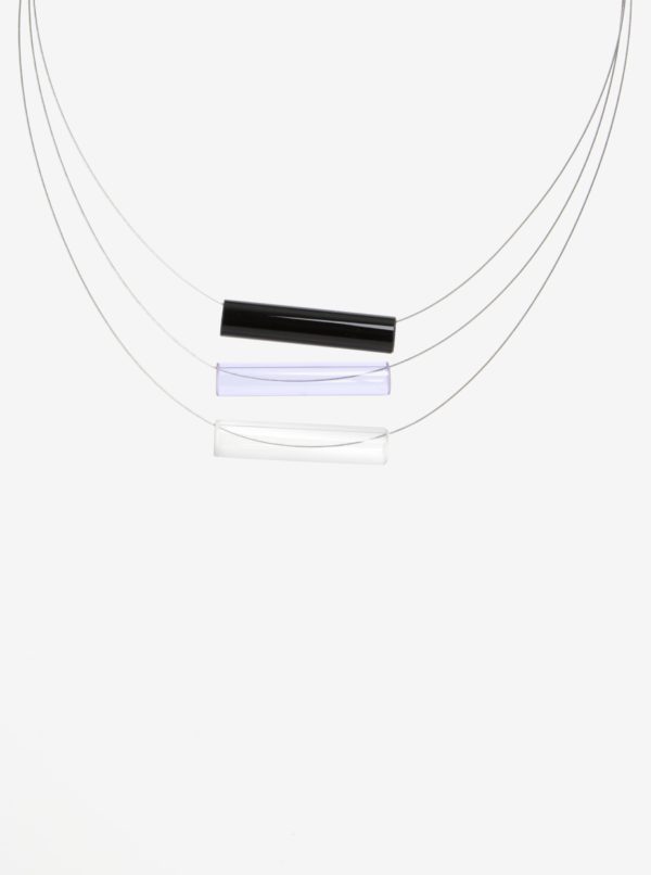 Čierno-modrý sklenený náhrdelník KO-RA-LE Tri