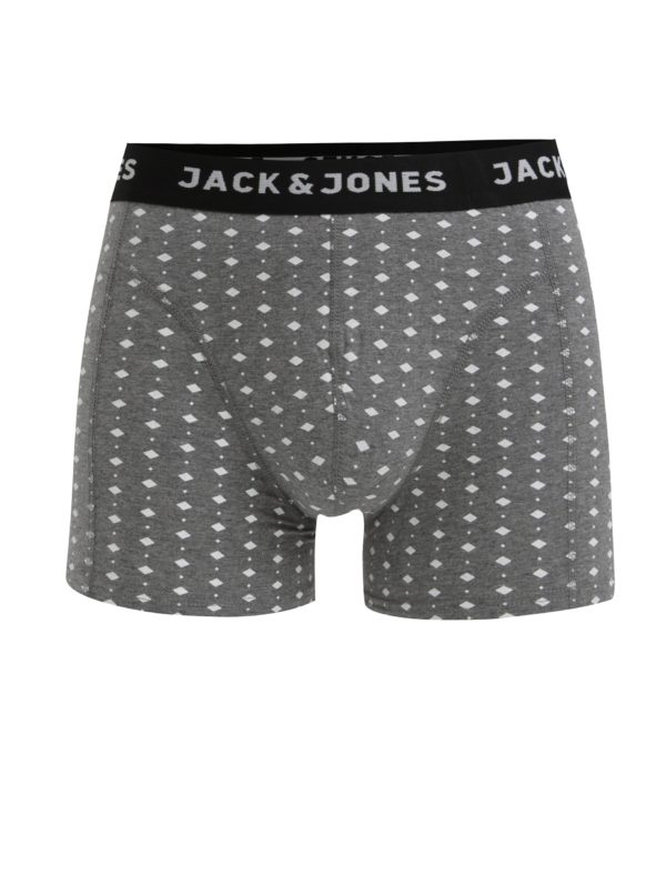 Sivé vzorované boxerky Jack & Jones Candy