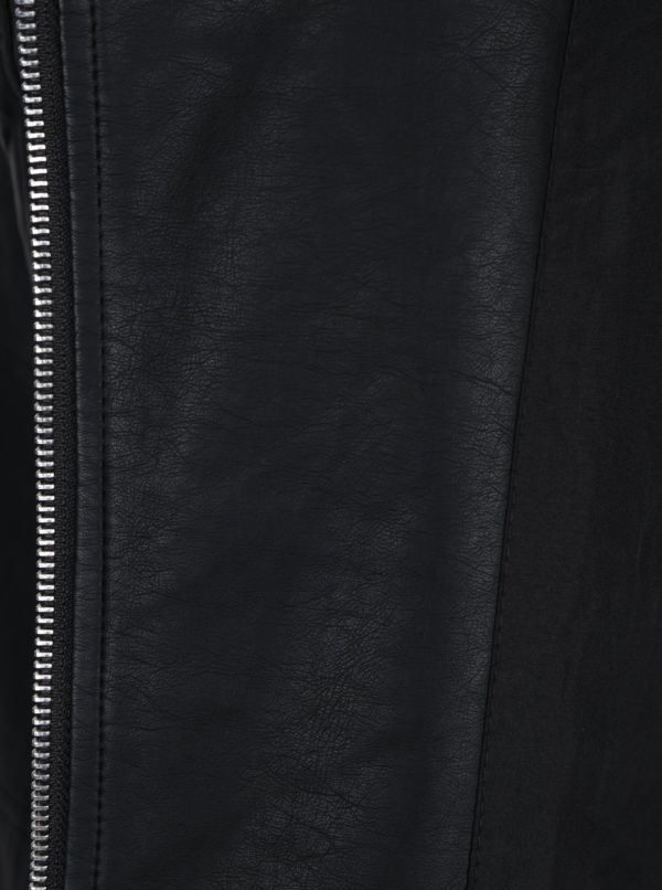 Čierna koženková bunda VILA Cara