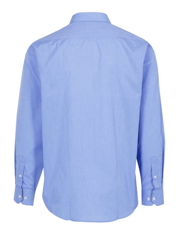 Modrá pánska formálna košeľa s bielymi gombíkmi Seven Seas