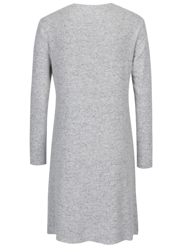 Sivo-krémové melírované svetrové šaty ONLY Leo