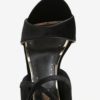 Čierne zamatové sandále na ihličkovom podpätku Miss KG Faleece
