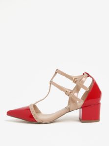 Ružovo-červené sandále na podpätku Miss KG Averie