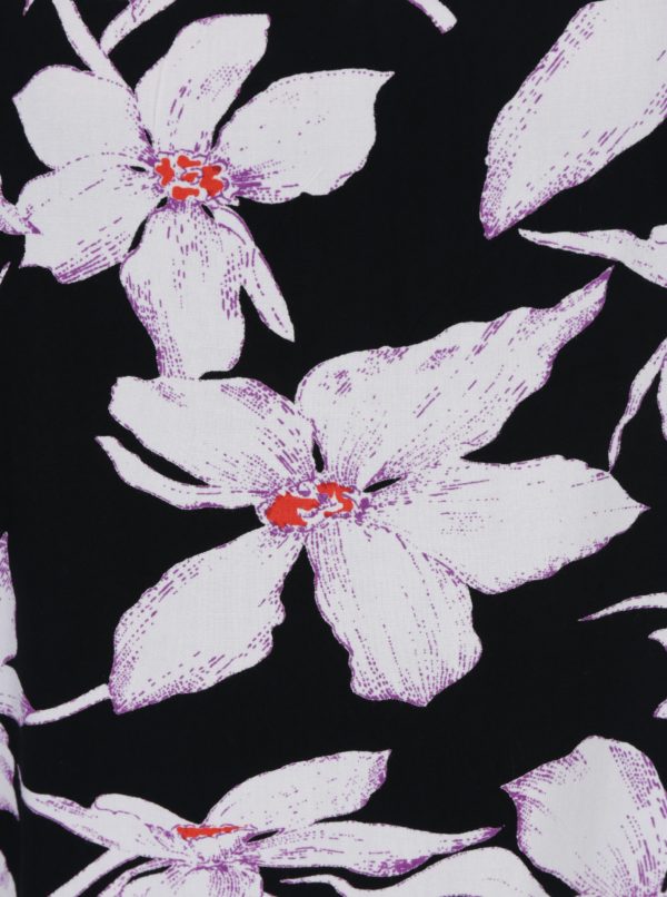 Krémovo-čierne kvetované šaty VERO MODA July