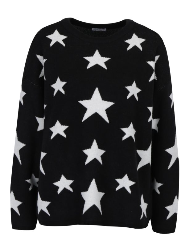 Čierny vzorovaný sveter Jacqueline de Yong Noel