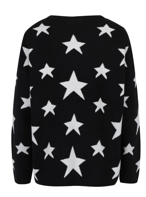 Čierny vzorovaný sveter Jacqueline de Yong Noel