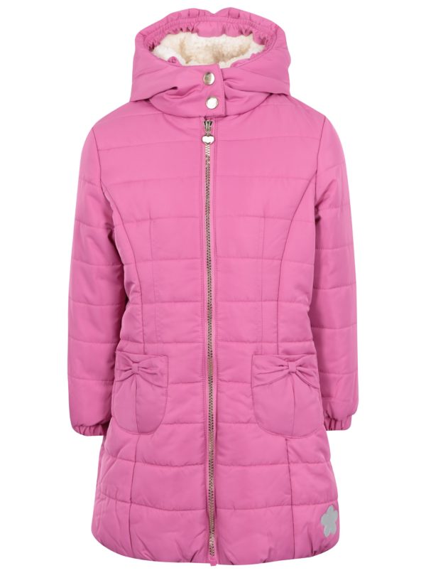 Ružový dievčenský vodovzdorný zimný prešívaný kabát 5.10.15.