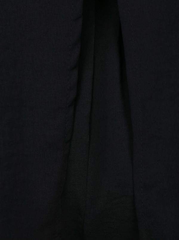 Čierna súprava pyžama s bielym lemom a masky na spanie DKNY