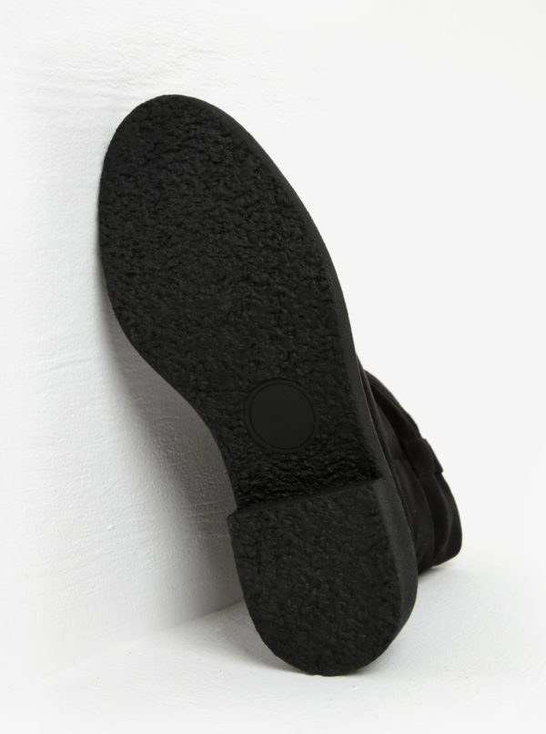 Čierne zimné členkové topánky v semišovej úprave ONLY Daria