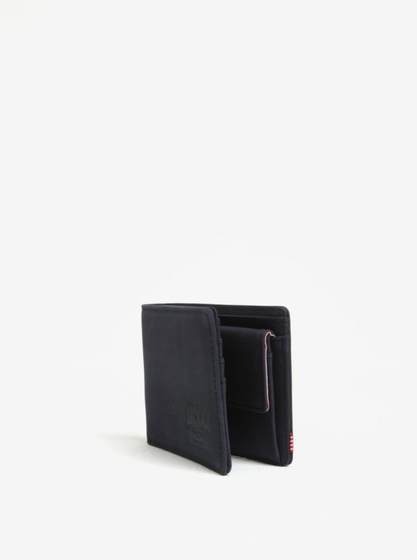Tmavomodrá pánska semišová peňaženka Herschel Hank