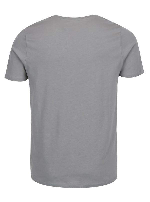 Sivé tričko s potlačou Jack & Jones Core Booster 