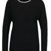 Čierny sveter s aplikáciou vo výstrihu Haily´s Shila