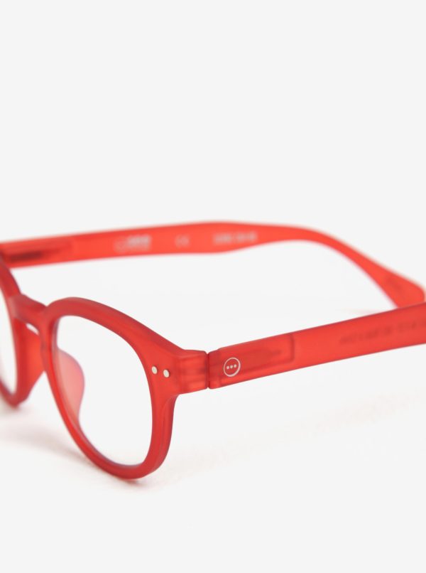 Červené unisex ochranné okuliare k PC IZIPIZI #C