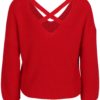 Červený sveter so šnurovaním Miss Selfridge
