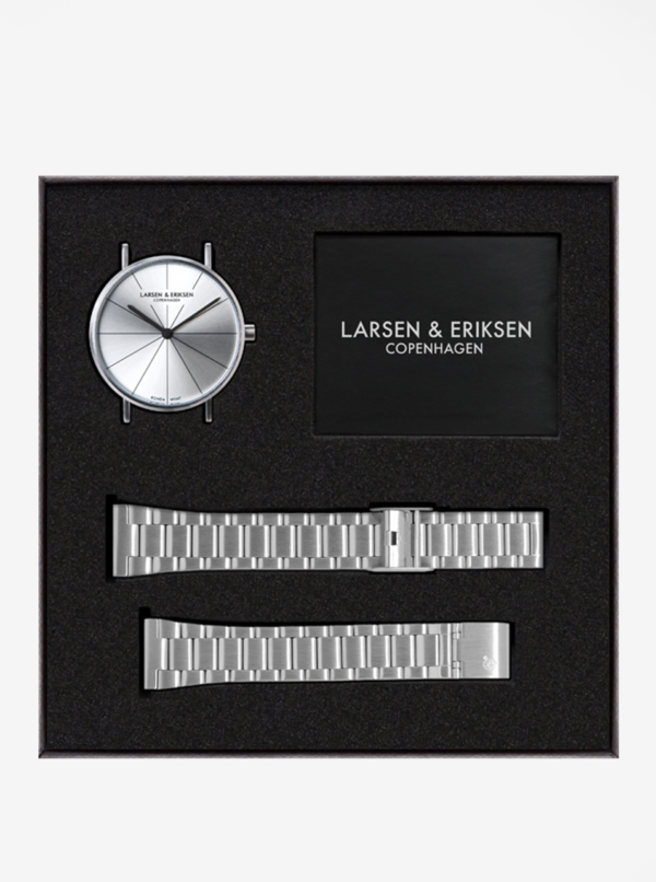 Unisex hodinky v striebornej farbe LARSEN & ERIKSEN 37 mm