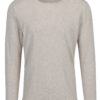 Béžový melírovaný sveter s prímesou hodvábu Selected Homme Dome