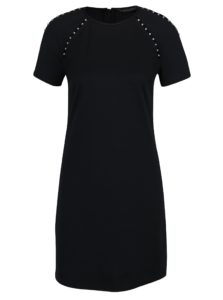 Čierne šaty s kvetovanými detailmi Dorothy Perkins