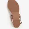 Ružovo-hnedé kožené sandále s korálkami Dorothy Perkins