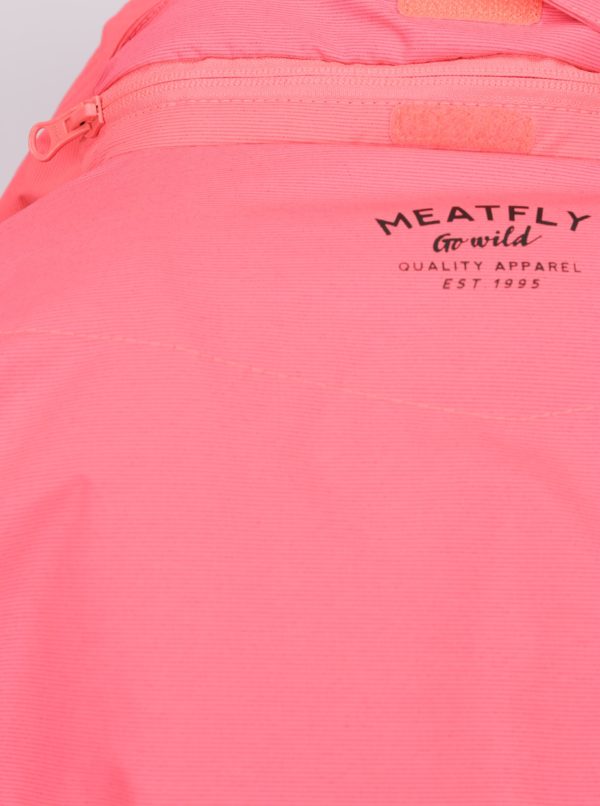 Ružová dámska zimná funkčná vodovzdorná bunda Meatfly Fluffy