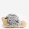 Béžovo-sivá masážna papuča v tvare ježka Something Special