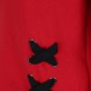 Červená krátka mikina s kapucňou a šnurovaním TALLY WEiJL 