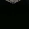 Čierny zamatový top s priesvitnými bodkovanými rukávmi a dekoltom Dorothy Perkins
