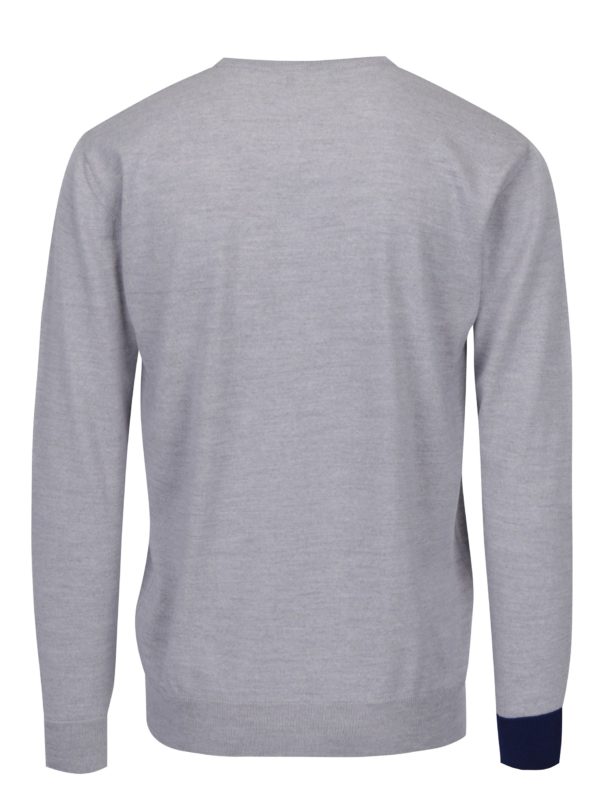 Sivý sveter z merino vlny Live Sweaters