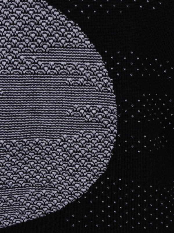 Bielo-čierny sveter z merino vlny Live Sweaters Error On The Moon