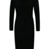 Čierne trblietavé zamatové šaty Dorothy Perkins