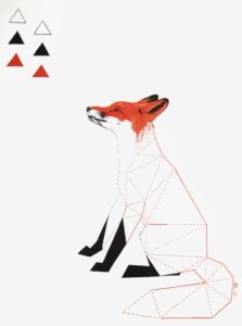 Autorský plagát "Príbeh českého lesa" s motívom líšky Lípa A3