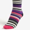 Súprava dvoch párov dámskych ponožiek v tmavosivej a ružovej farbe JELL