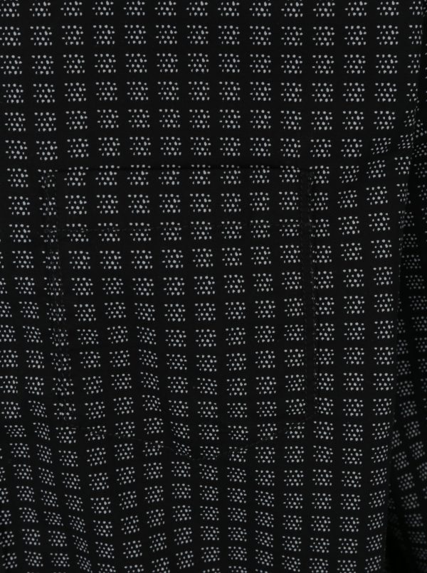 Čierna pánska vzorovaná regular fit košeľa s.Oliver