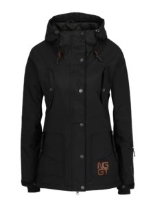 Čierna dámska nepremokavá zimná bunda s kapucňou NUGGET Anja