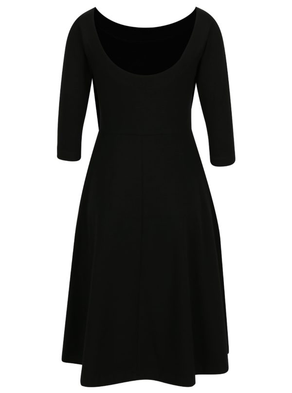 Čierne áčkové šaty s 3/4 rukávmi miestni Bla