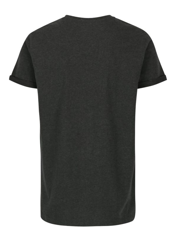 Tmavosivé pánske tričko s náprsným vreckom a potlačou Calvin Klein Jeans Bolan