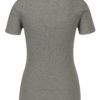 Sivé dámske rebrované tričko s potlačou Calvin Klein Jeans Tanya