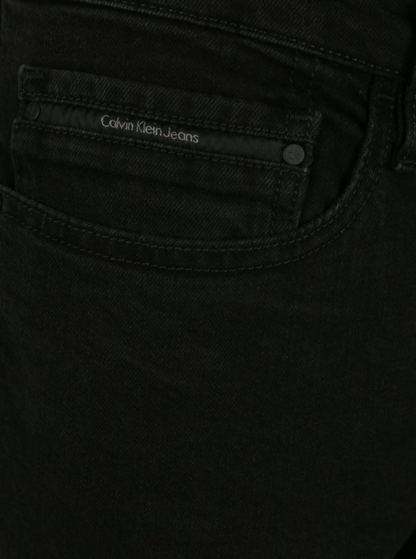 Čierne pánske skinny rifle Calvin Klein Jeans Tarantula