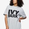 Svetlosivé oversize tričko s potlačou Ivy Park