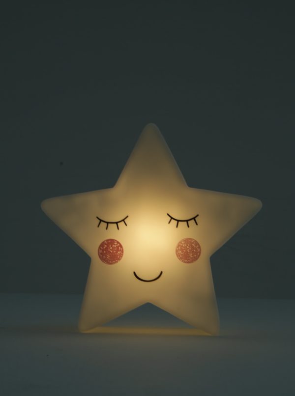 Biela nočná lampička v tvare hviezdy Sass & Belle 