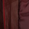 Vínová dámska prešívaná kožená bunda Jimmy Sanders
