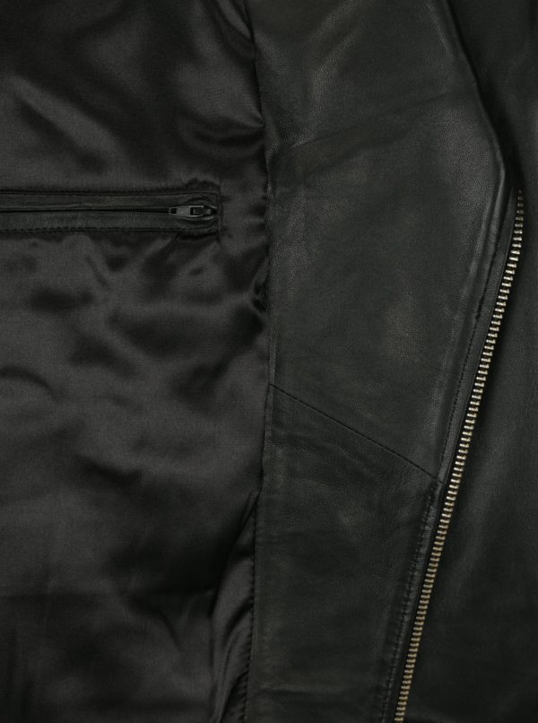Čierna pánska kožená bunda Jimmy Sanders