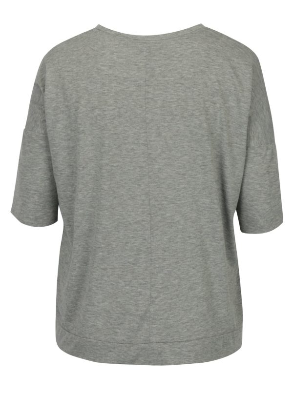 Sivé melírované voľné tričko Dorothy Perkins Curve