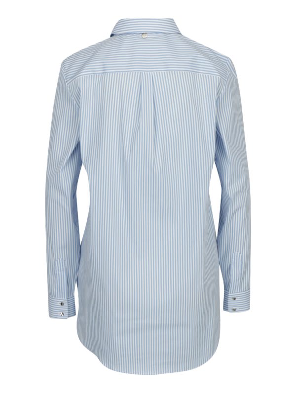 Bielo-modrá pruhovaná košeľa s nášivkami Rich & Royal