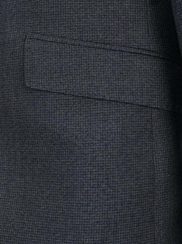 Modré oblekové skinny sako s jemným vzorom Burton Menswear London