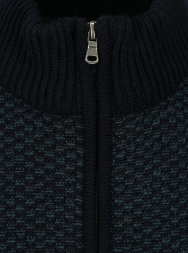 Tmavomodrý sveter so stojačikom Burton Menswear London