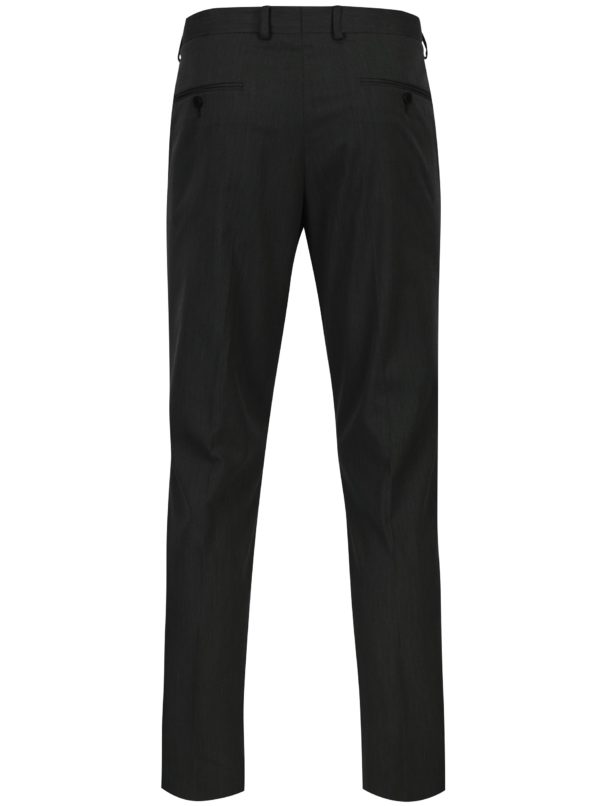Sivé oblekové skinny nohavice s jemným vzorom Burton Menswear London